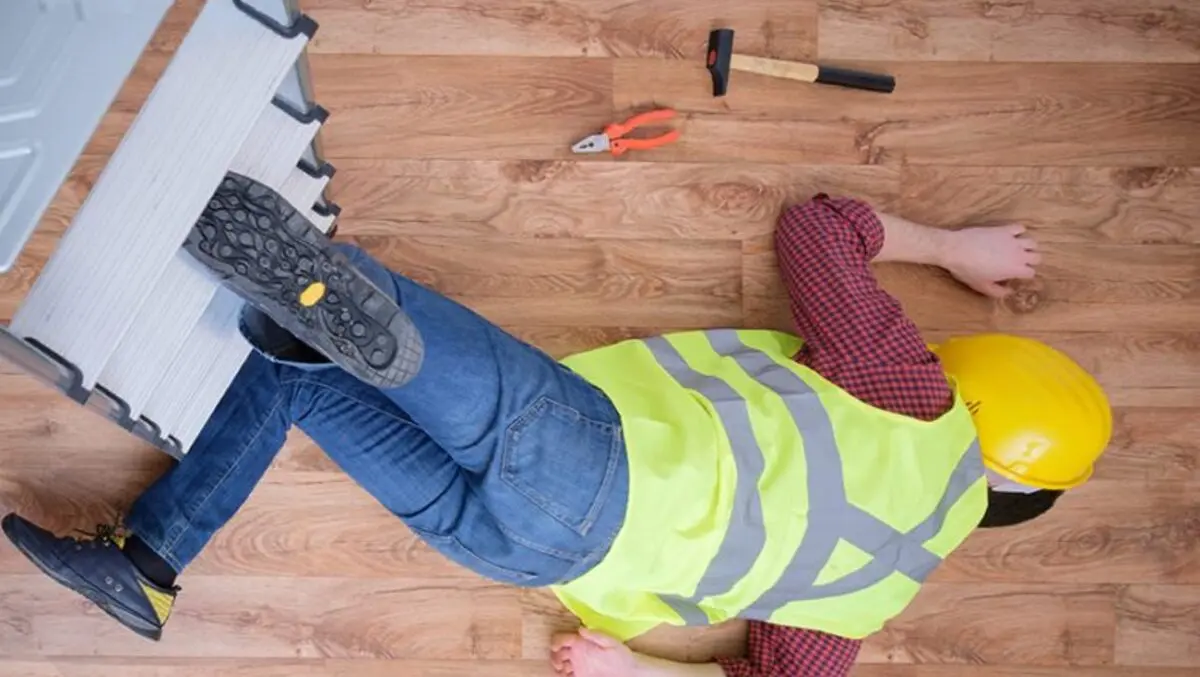 Worker injured after falling from ladder