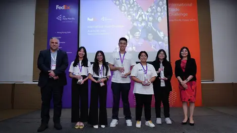 Winning students shine in FedEx JA trade challenge